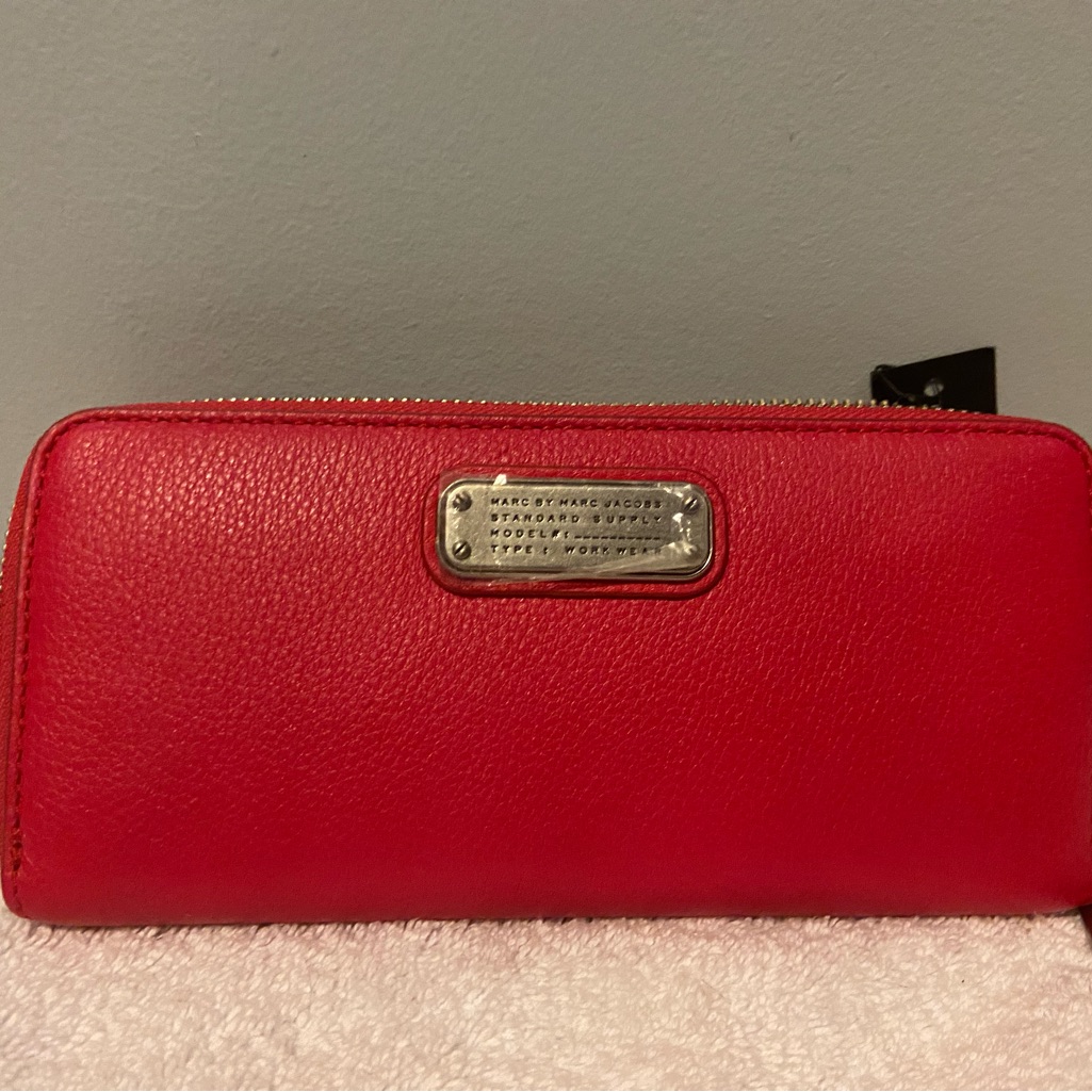 Marc By Marc Jacobs Q Slim Zip Around Wallet In Singing Rose Color Pink